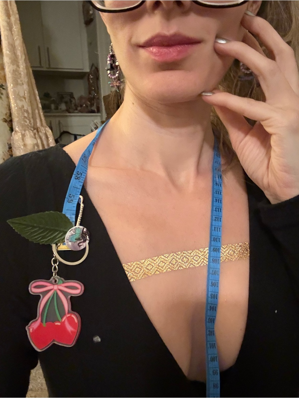 Blue Dragon Measure Tape Brooch Set by EKA